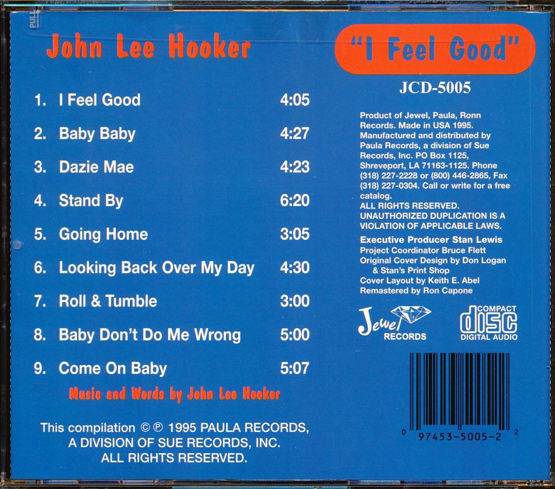John Lee Hooker - I Feel Good [New CD]