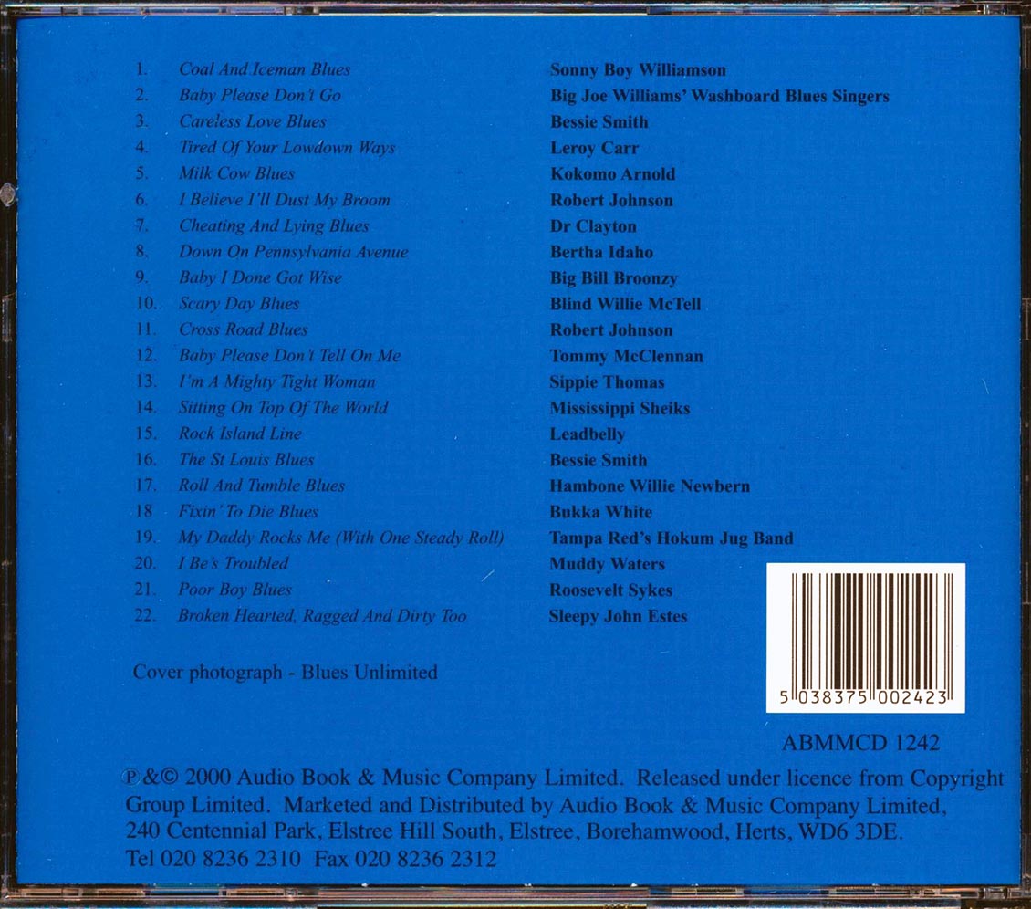 Robert Johnson, Leadbelly, Muddy Waters, Bessie Smith, Blind Willie McTell, Etc. - Baby I Done Got Wise: The Best Of The Blues (22 tracks) [New CD]