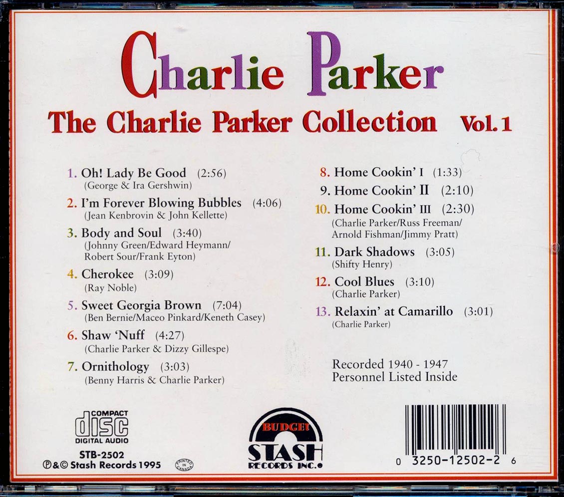 Charlie Parker - The Charlie Parker Collection Volume 1 [New CD]