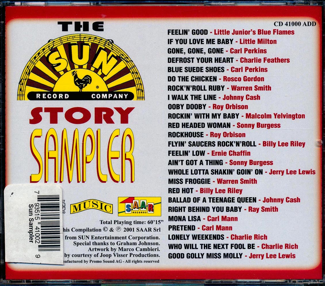 Johnny Cash, Roy Orbison, Rosco Gordon, Jerry Lee Lewis, Sonny Burgess, Etc. - The Sun Story: Sampler (26 tracks) [New CD]