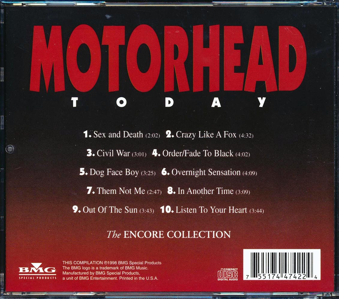 Motorhead - Today [New CD]
