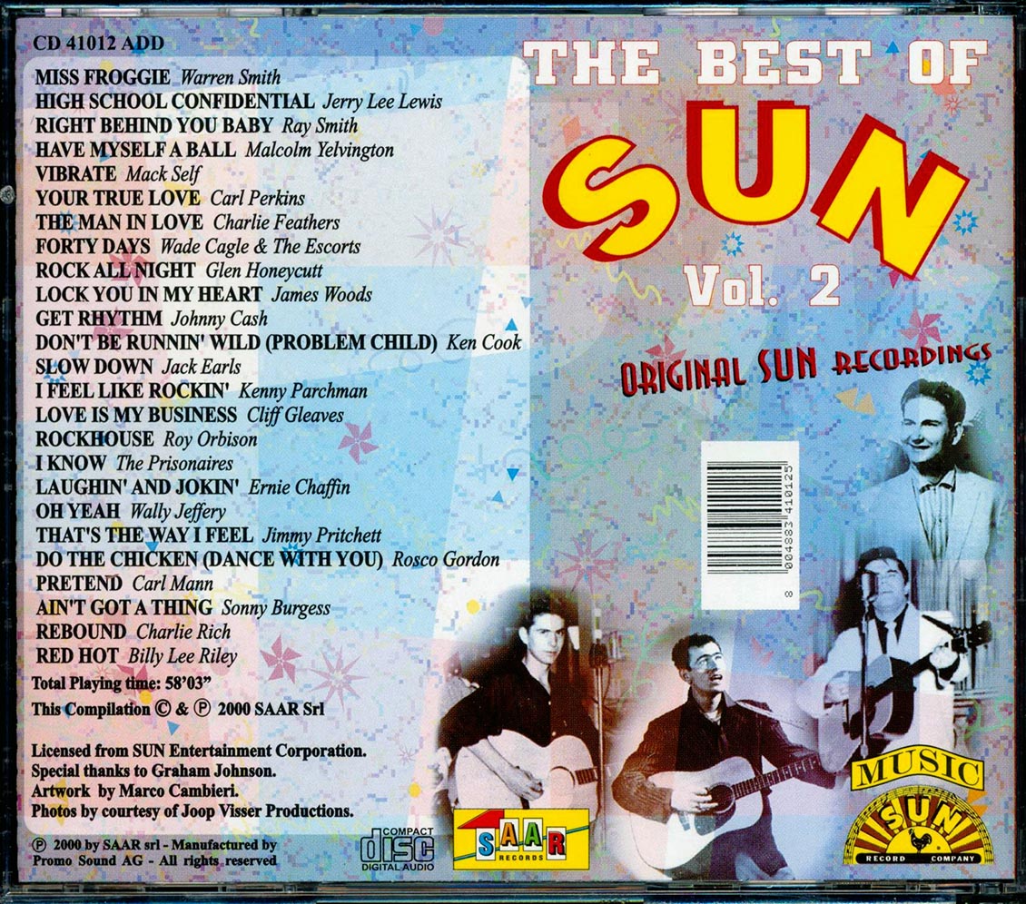 Carl Perkins, Jerry Lee Lewis, Johnny Cash, Etc. - The Best Of Sun Volume 2 (incl. large booklet) [New CD]