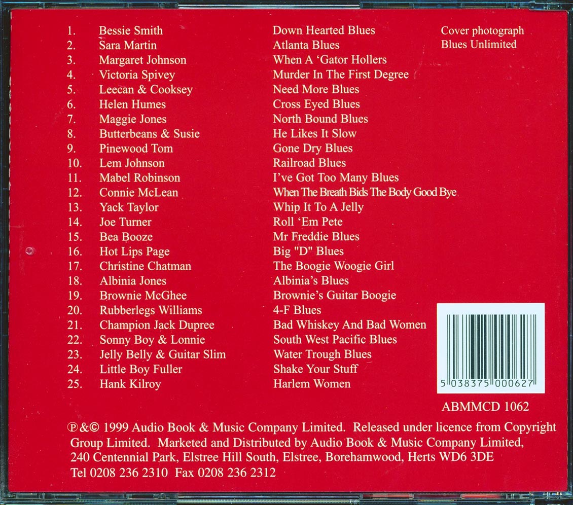 Bessie Smith, Maggie Jones, Hot Lips Page, Hank Kilroy, Etc. - Harlem Blues (25 tracks) [New CD]