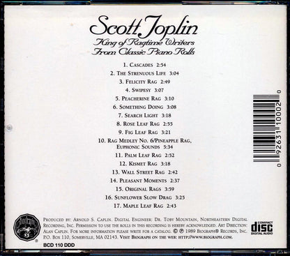 Scott Joplin - King Of Ragtime Writers [New CD]