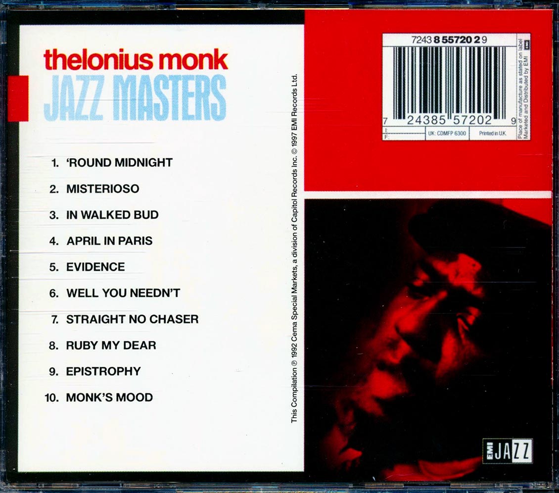 Thelonious Monk - Jazz Masters [New CD]