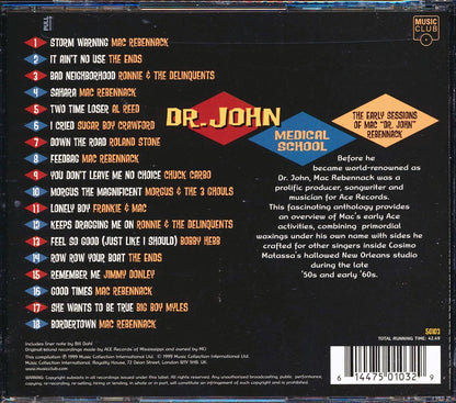 Dr. John - Medical School: The Early Sessions Of Mac Dr. John Rebennack [New CD]