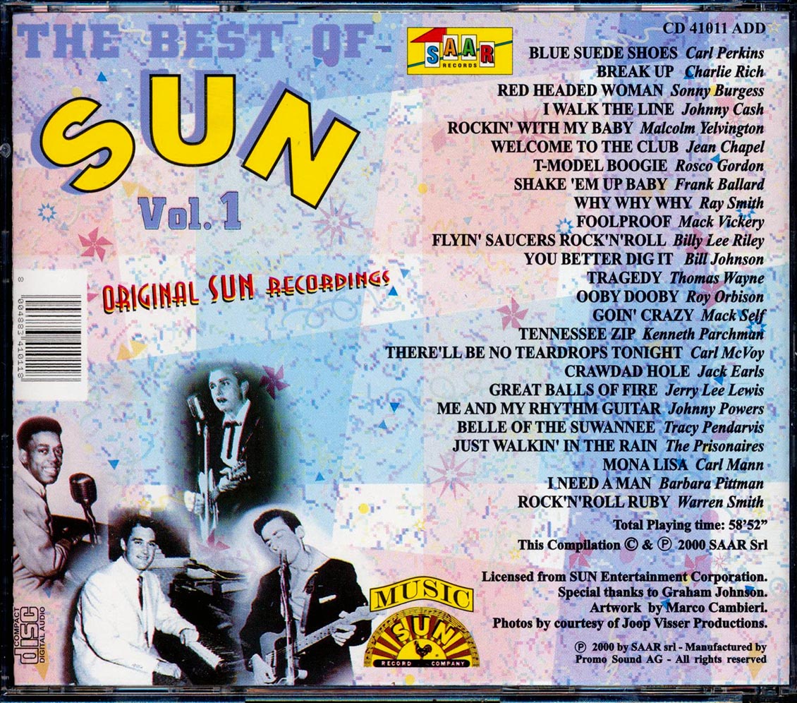 Johnny Cash, Jerry Lee Lewis, Warren Smith, Roy Orbison, Etc., - The Best Of Sun Volume 1 (incl. large booklet) [New CD]