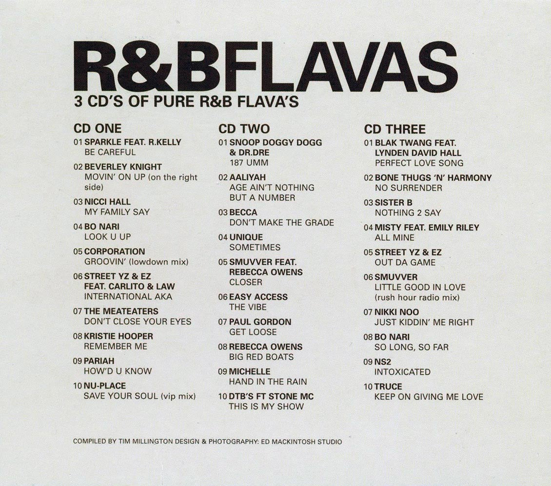 Dr. Dre, Snoop Doggy Dogg, R Kelly, Etc. - R&B Flavas: 3 CD's Of Pure R&B Flavas (30 tracks) (3xCD) (box set) [New CD]