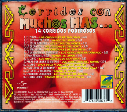 Los Originales De San Juan, Rayos Del Norte, Etc. - Corridos Con Muchos Mas: 14 Corridos Poderosos [New CD]