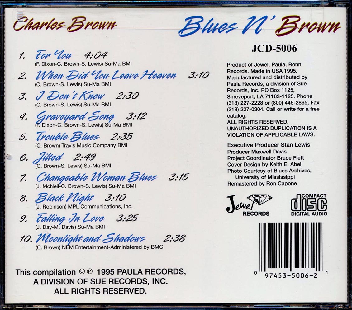 Charles Brown - Blues N' Brown [New CD]