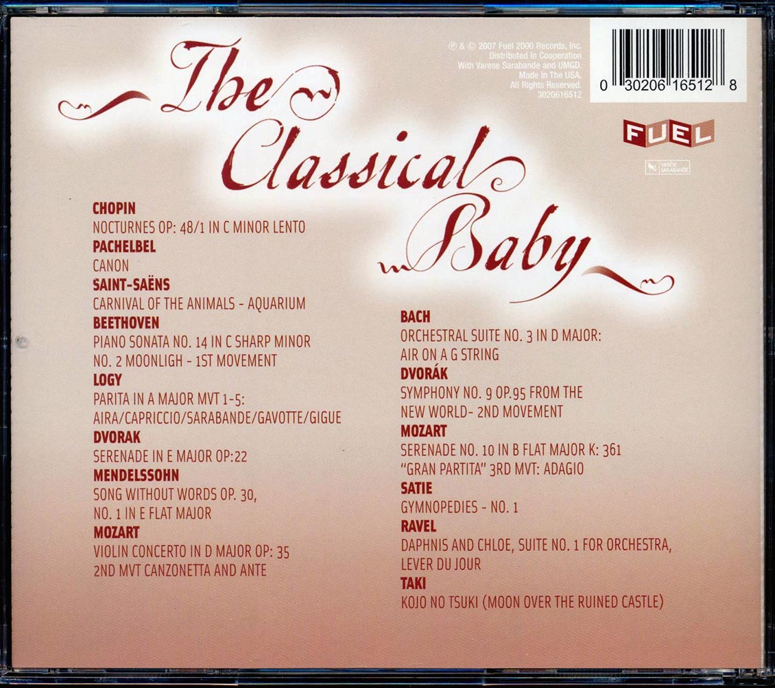 Chopin, Bach, Beethoven, Mozart, Etc. - The Classical Baby: Soothing Classics For Your Baby [New CD]