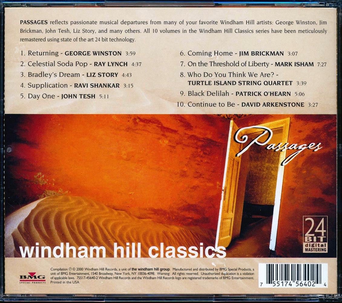Ravi Shankar, George Winston, Ray Lynch, John Tesh, Etc. - Passages: Windham Hill Classics [New CD]