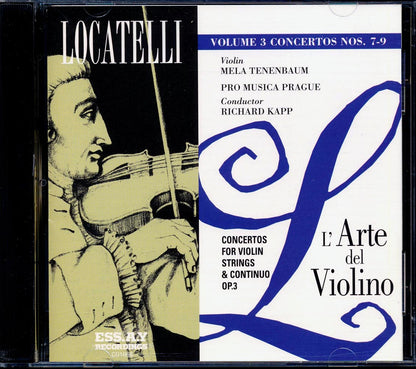 Locatelli - L'arte Del Violino Volume 3 Concertos Nos. 7-9, Mela Tenenbaum, Richard Kapp [New CD]