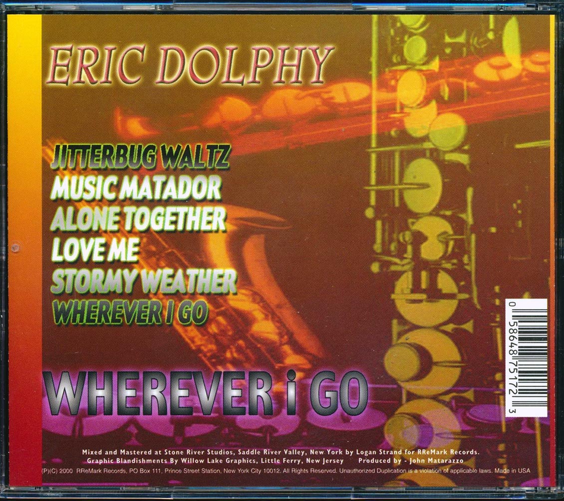 Eric Dolphy - Wherever I Go [New CD]