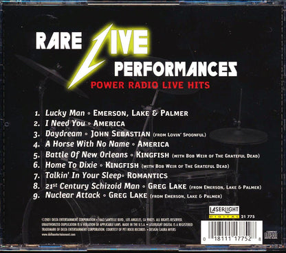 ELP, America, The Romantics, Kingfish, Etc. - Rare Live Performances: Power Radio Live Hits [New CD]