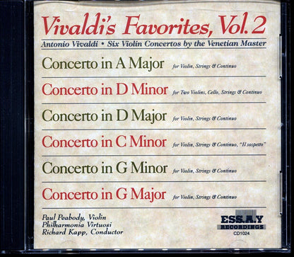 Antonio Vivaldi - Vivaldi's Favorites Volume 2 [New CD]