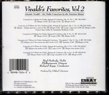 Antonio Vivaldi - Vivaldi's Favorites Volume 2 [New CD]