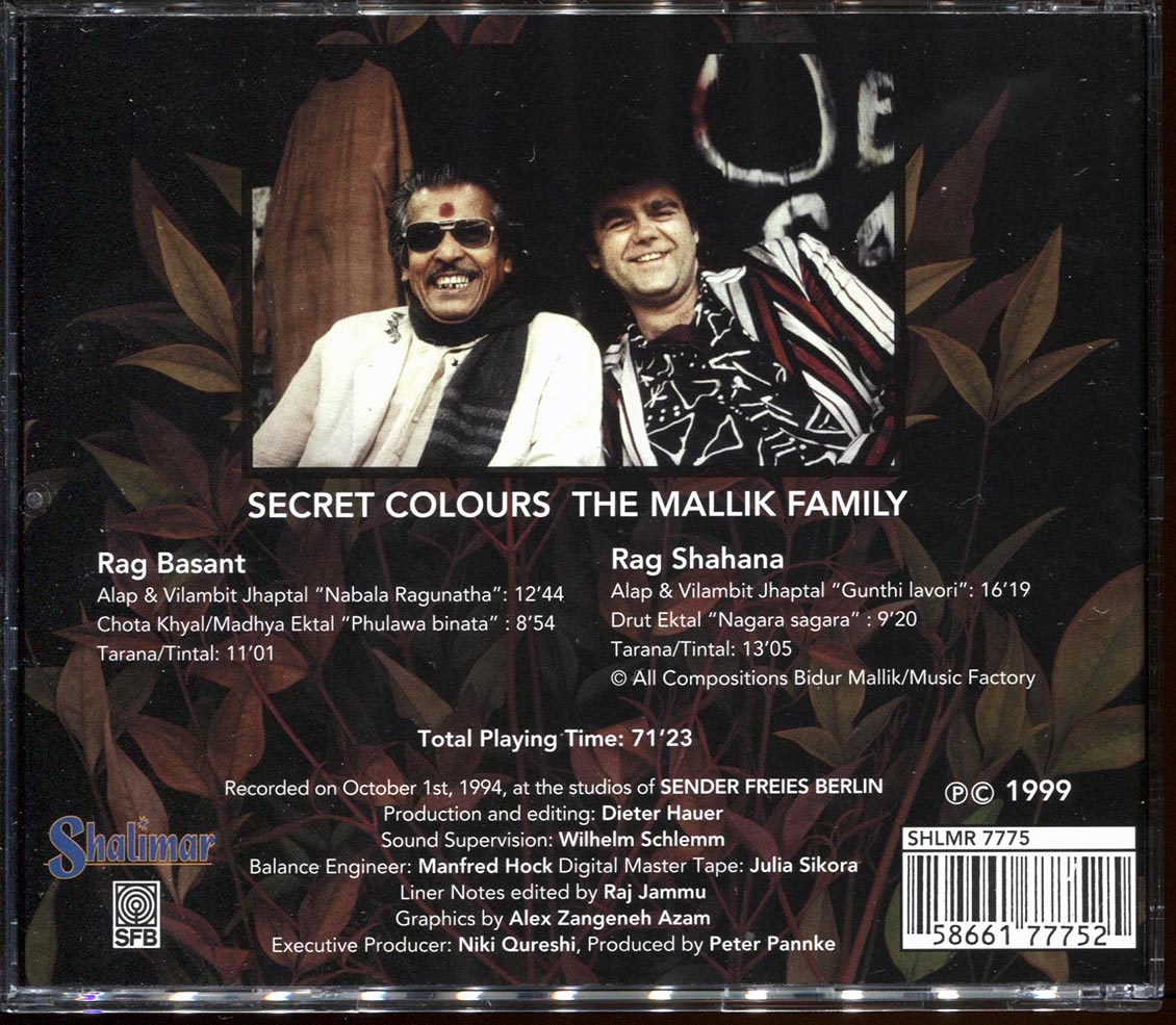The Mallik Family - Secret Colours [New CD]