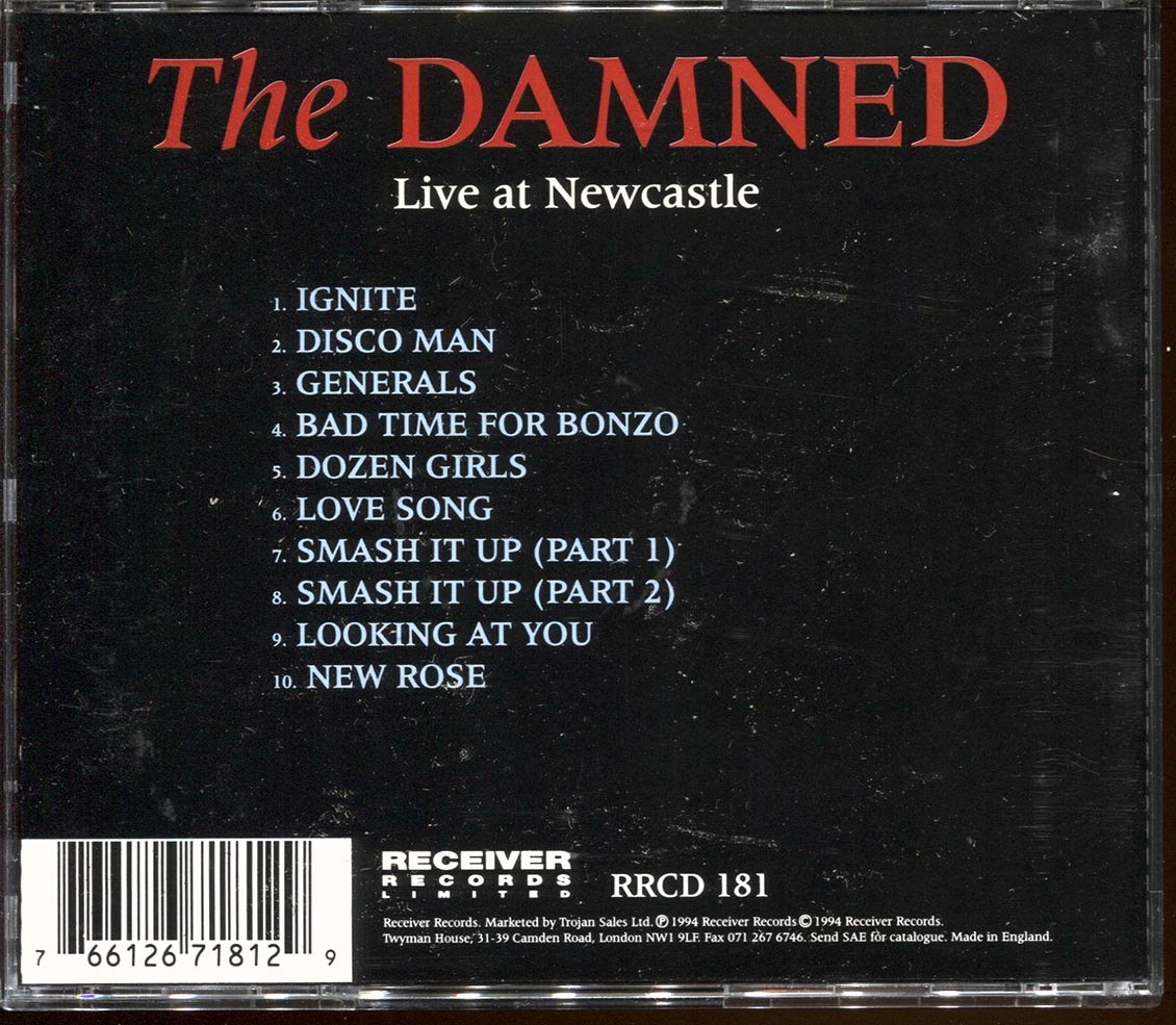 The Damned - Live At Newcastle [New CD]