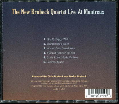 New Brubeck Quartet - Live At Montreux [New CD]