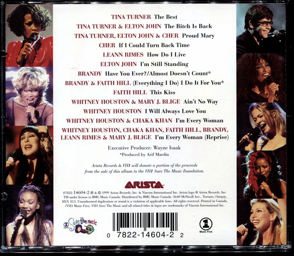 Whitney Houston, Cher, Tina Turner, Brandy, Elton John, Etc. - Divas Live 99 [New CD]