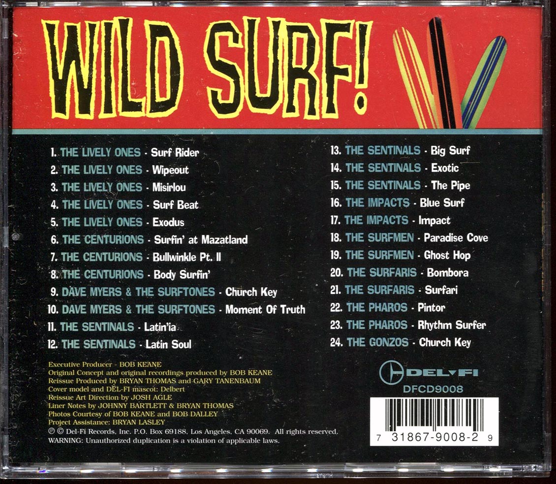 Lively Ones, The Sentinals, The Impacts, The Surfaris, Etc. - Wild Surf! (24 tracks) [New CD]