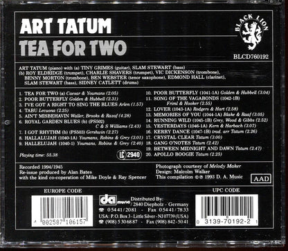 Art Tatum - Tea For Two (20 tracks) [New CD]