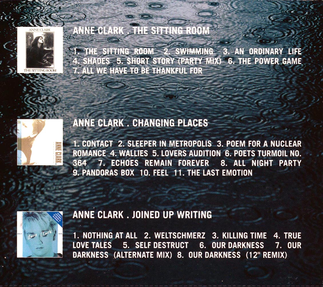 Anne Clark - The Last Emotion (The Sitting Room + Changing Places + Joined Up Writing) (26 tracks) (3xCD) [New CD]