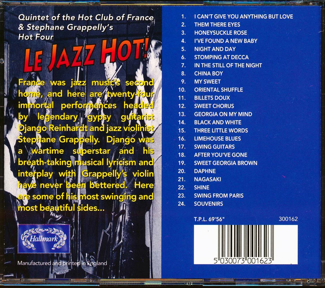 Django Reinhardt, Quintet Of The Hot Club Of France & Stephane Grappelly's Hot Four - Le Jazz Hot!: 24 Jazz Masterpieces [New CD]
