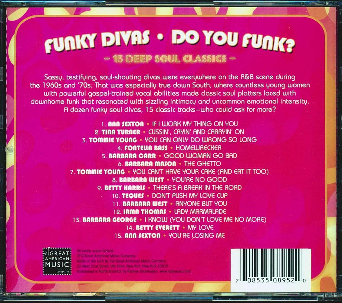 Tina Turner, Ann Sexton, Barbara Mason, Irma Thomas, Etc. - Funky Divas: Do You Funk? 15 Deep Soul Classics [New CD]