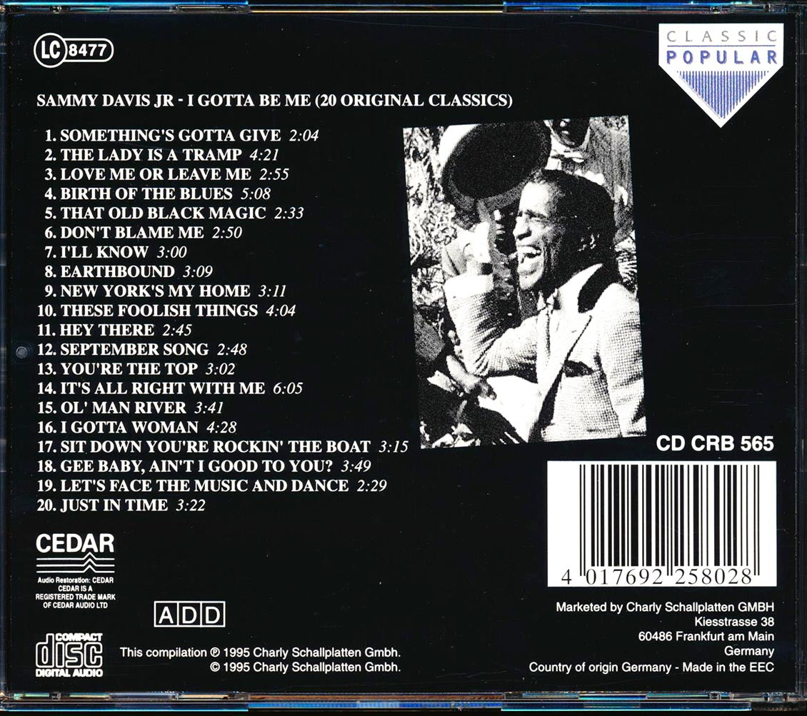 Sammy Davis Jr. - I Gotta Be Me (20 tracks) [New CD]