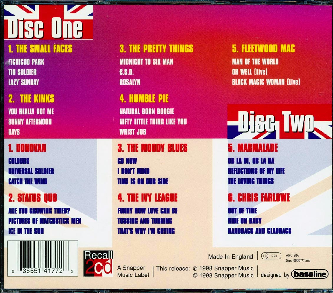 Humble Pie, The Small Faces, The Kinks, The Moody Blues, Etc. - Double Decker Triple Tracker: 2 CDs Of Far Groovy 60s Cheese (33 tracks) (2xCD) (remastered) [New CD]