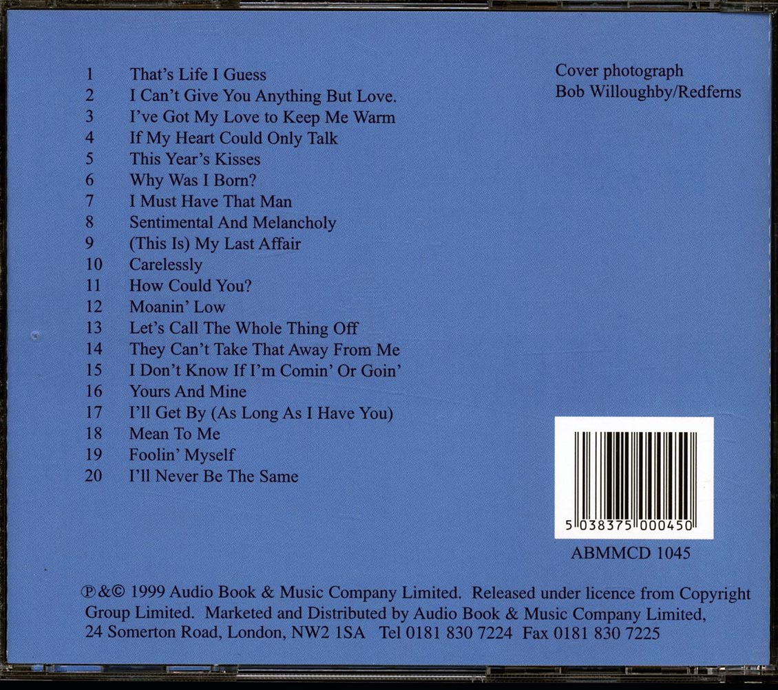 Billie Holiday - The Comparable: Volume 2 (20 tracks) [New CD]