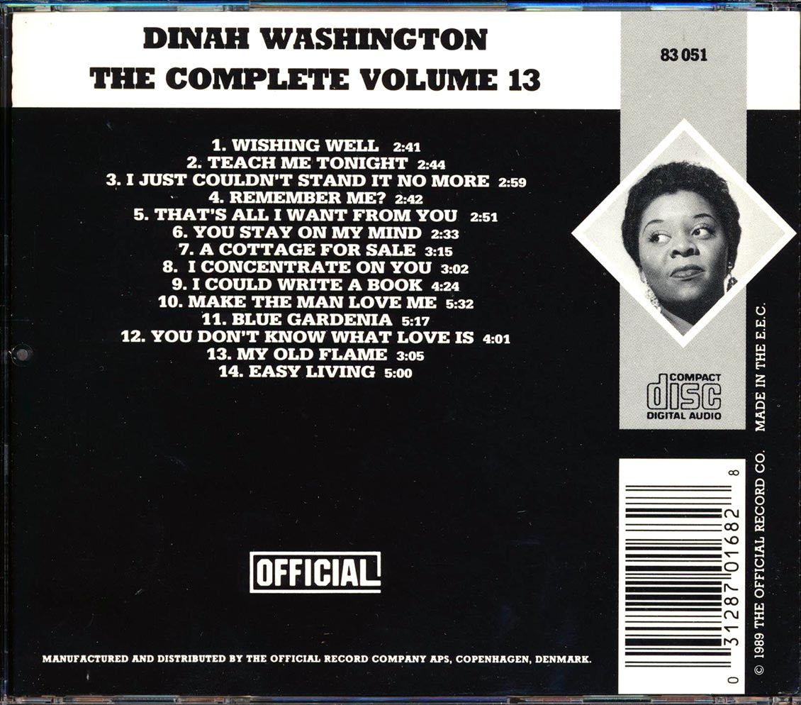 Dinah Washington - The Complete Dinah Washington Volume 13 [New CD]