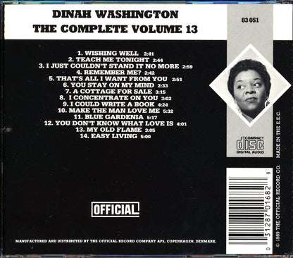 Dinah Washington - The Complete Dinah Washington Volume 13 [New CD]