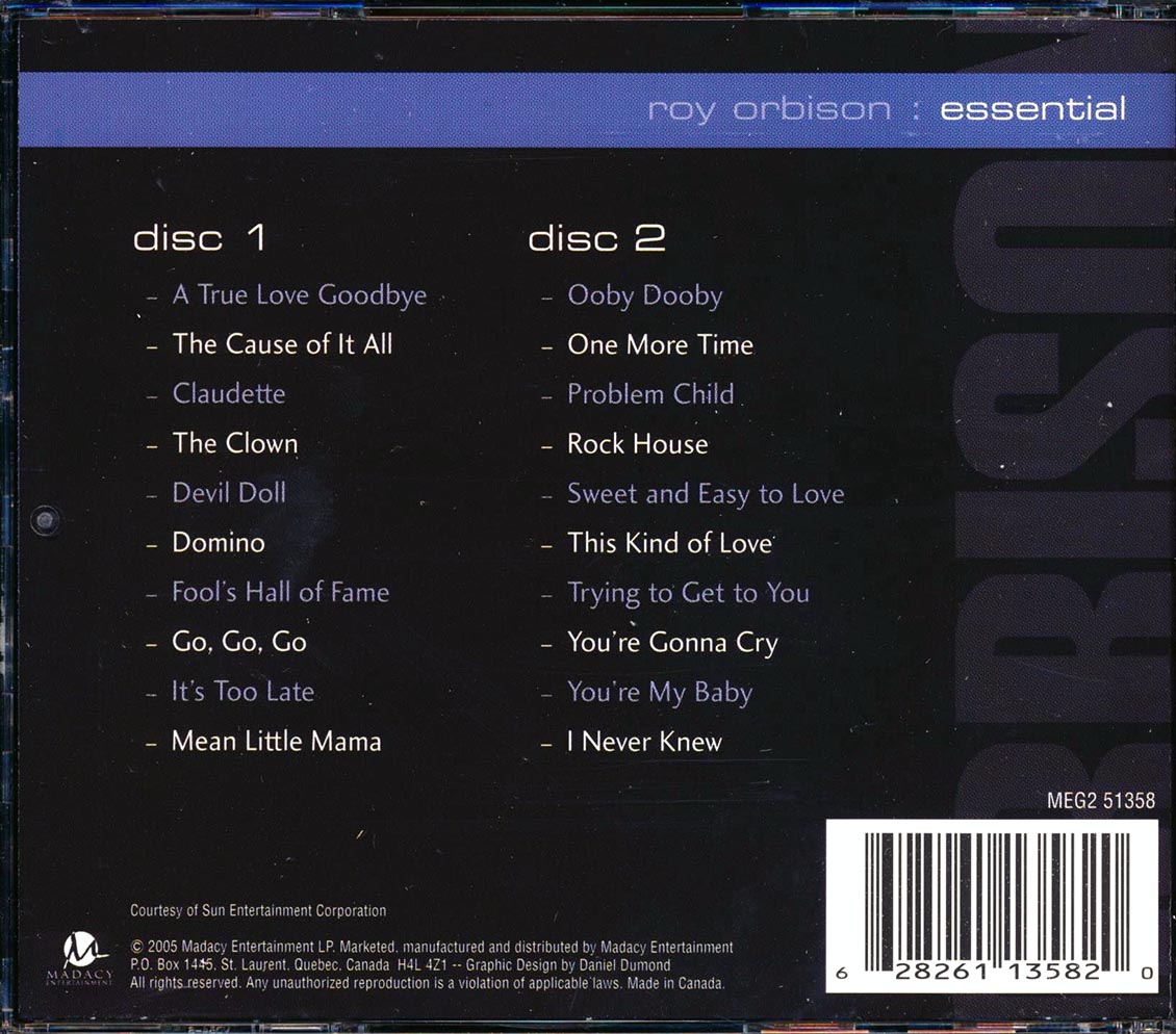 Roy Orbison - Essential (20 tracks) (2xCD) [New CD]