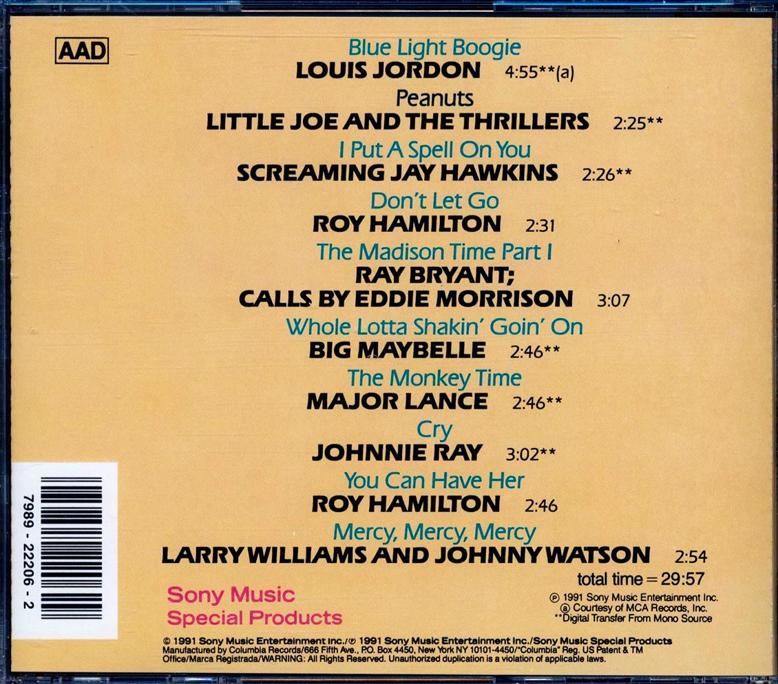 Louis Jordon, Screamin' Jay Hawkins, Johnny Ray, Etc. - The Monkey Time & Other R&B Hits [New CD]