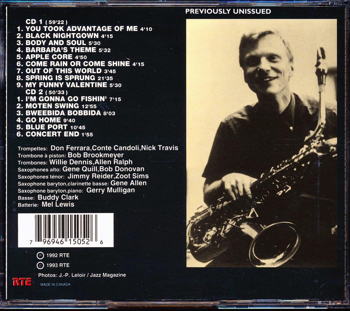 Gerry Mulligan & The Concert Jazz Band Featuring Zoot Sims - En Concert Avec Europe1: Olympia 19 Novembre 1960 (2xCD) [New CD]
