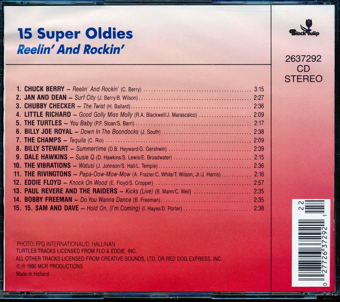 Dee Clark, The Ventures, Fats Domino, Del Shannon, The Crystals, Etc. - 15 Super Oldies: Too Good To Be Forgotten [New CD]
