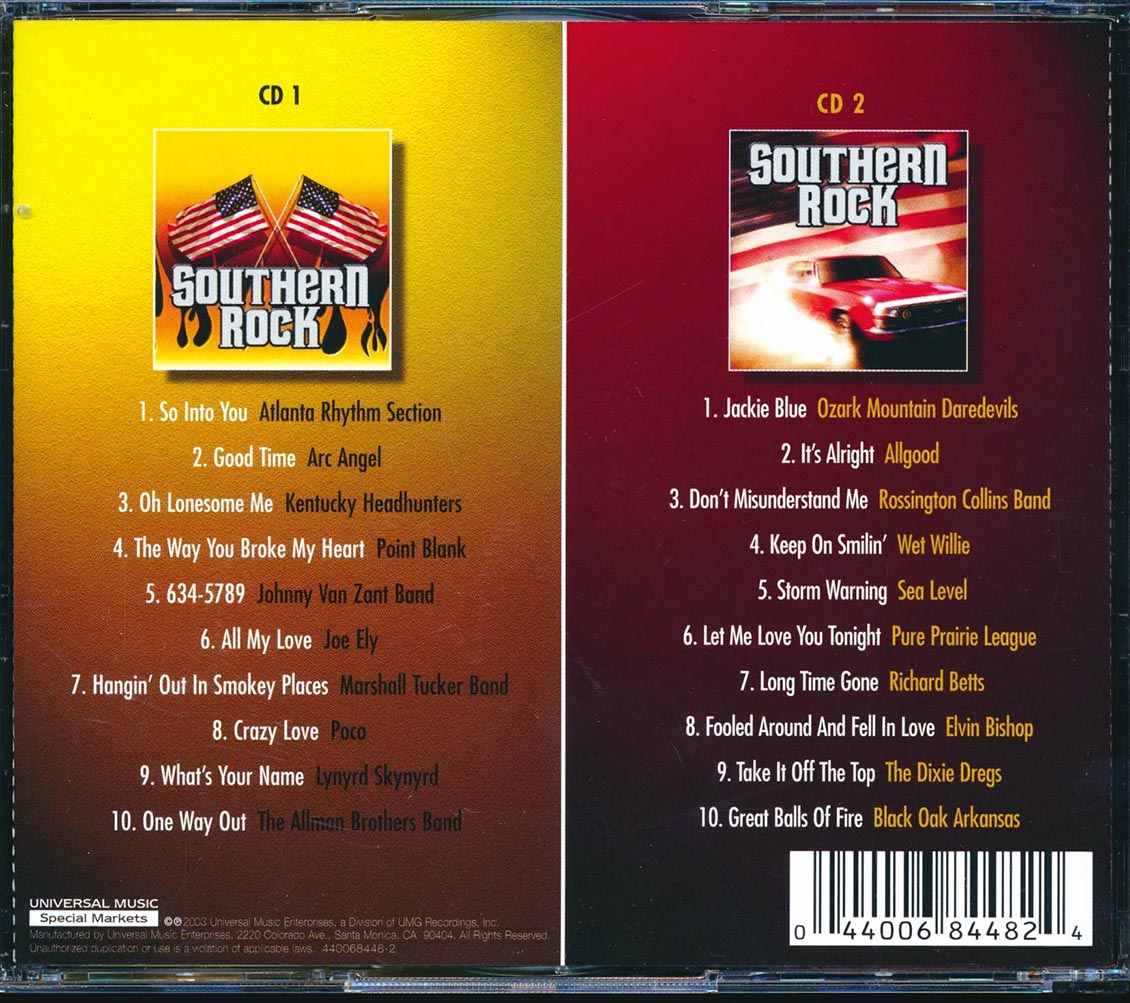 Lynyrd Skynyrd, The Allman Brothers, Joe Ely, The Dixie Dregs, Sea Level, Etc. - Southern Rock (20 tracks) (2xCD) [New CD]