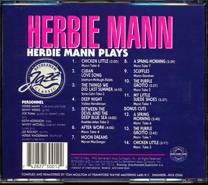 Herbie Mann - Herbie Mann Plays [New CD]