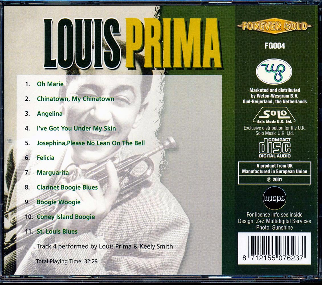 Louis Prima - Louis Prima [New CD]
