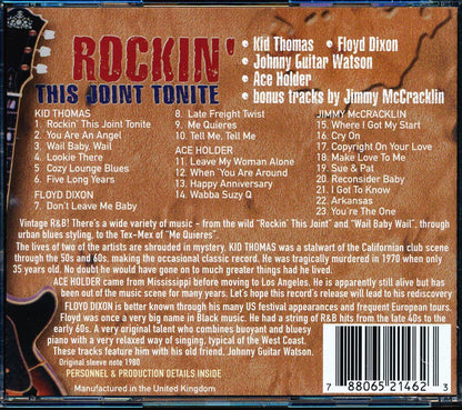 Kid Thomas, Floyd Dixon, Johnny Guitar Watson, Ace Holder, Jimmy McCracklin - Rockin' This Joint Tonite [New CD]