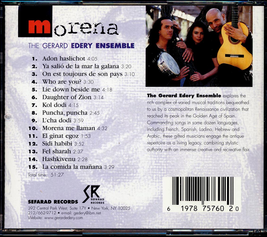 The Gerard Edery Ensemble - Morena [New CD]