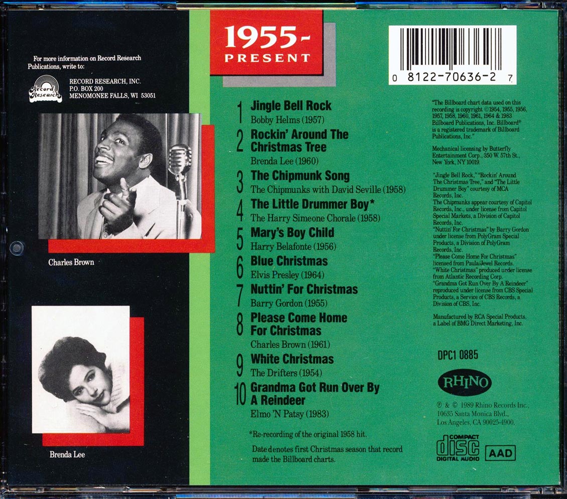 Elvis Presley, The Drifters, Bobby Gordon, The Chipmunks, Brenda Lee, Etc. - Billboard Greatest Christmas Hits 1955-Present [New CD]