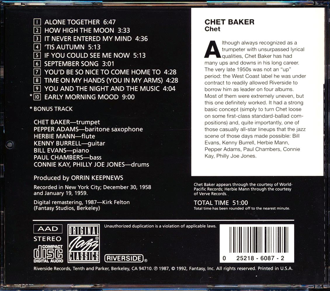 Chet Baker - Chet [New CD]