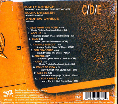 Andrew Cyrille, Mark Dresser, Marty Ehrlich - C/D/E [New CD]