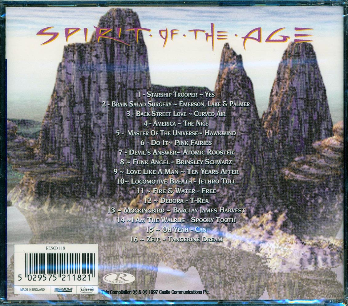 Yes, Jethro Tull, Hawkwind, T-Rex, The Nice, Curved Air, Etc. - Spirit Of The Age [New CD]
