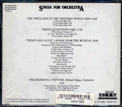 John Philip Sousa, Philharmonia Virtuosi, Richard Kapp - Sousa For Orchestra [New CD]