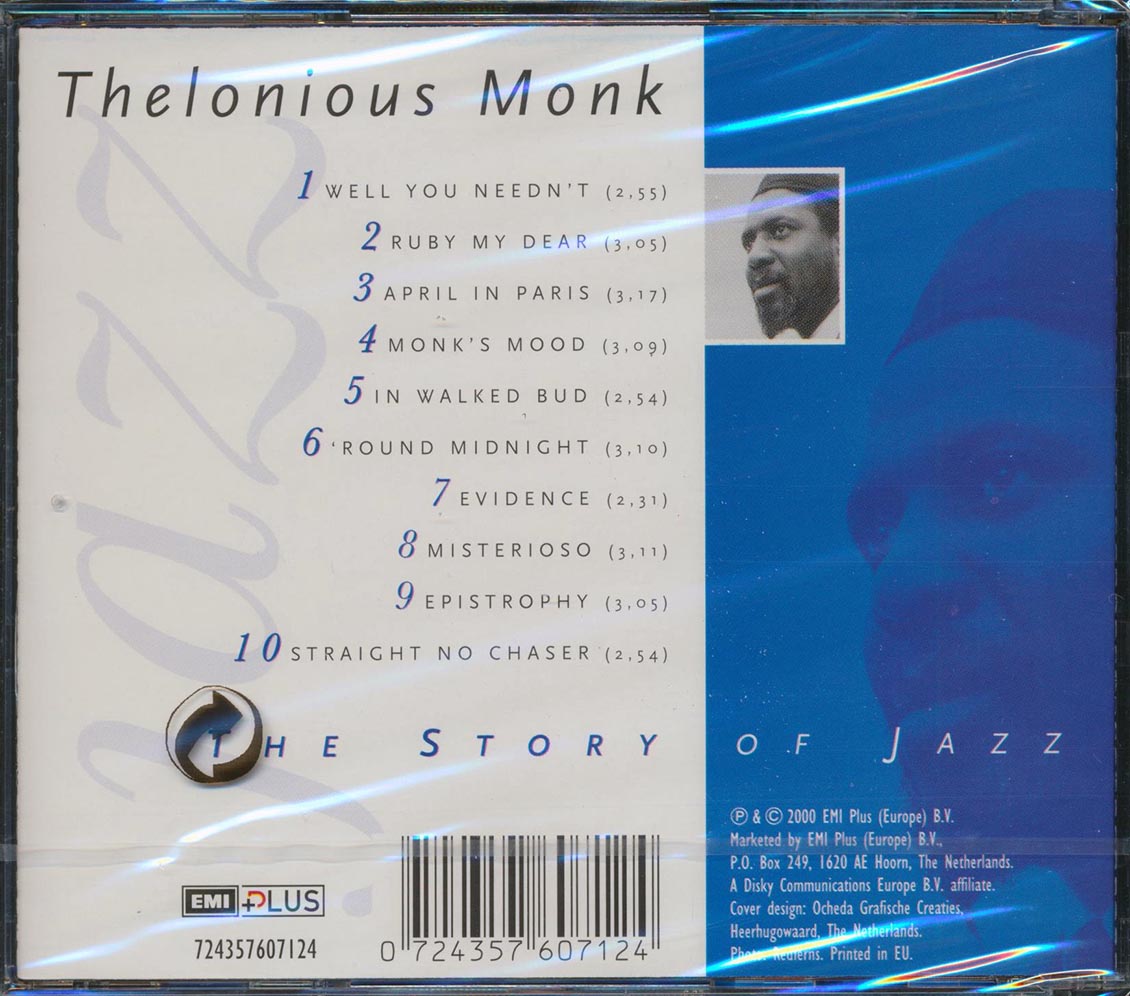 Thelonious Monk - The Story Of Jazz [New CD]